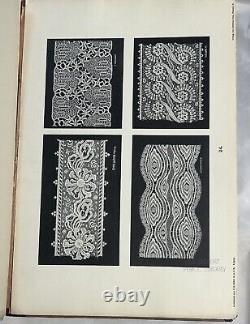 Rare 1900 Antique SPITZE Lace History German Oversize Art Folios BOOKS