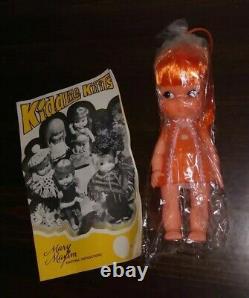 Rare 1960's Japan Made Shiba Era Big Eyes Doll Kiddle. Kiddlie Knits Book