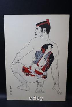 Rare 1972 Japanese Art book Go Mishima 24 pieces WAKAMONO young man