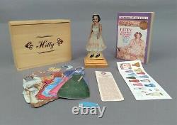 Rare 1997 Mehitable Hitty Laminate Wood Doll and Book Set