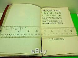 Rare 1st ED BOOK OF OLD SUNDIALS OLD LEATHER ANTIQUE DECKLE EDGE FOULIS L CROSS