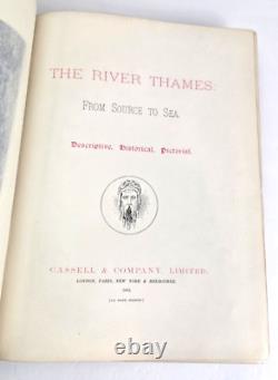 Rare 1st EDITION BOOK OF THE THAMES 1885 London England River Antique Gilt HC