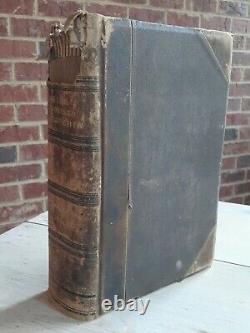 Rare ANTIQUE 1879 ZELL'S CONDENSED CYCLOPEDIA Encyclopedia in ONE VOL BOOK Maps