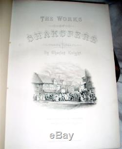 Rare ANTIQUE WORKS of SHAKSPERE Shakespeare C. Knight Engravings Vintage