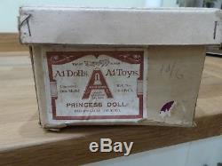 Rare And Lovely Dean's Rag Book Vintage Cloth Doll Original Box