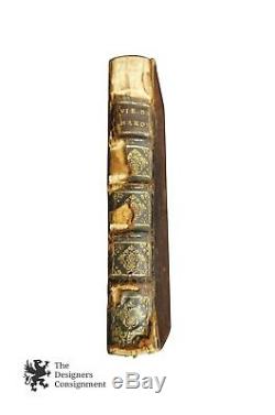 Rare Antique 1699 Leather Book La Vie De L'Imposteur Mahomet Life ofthe Impostor