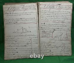 Rare Antique 1757 IRISH CIPHER BOOK UK Officers Navigation Training Manuscript