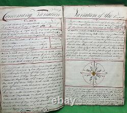 Rare Antique 1757 IRISH CIPHER BOOK UK Officers Navigation Training Manuscript