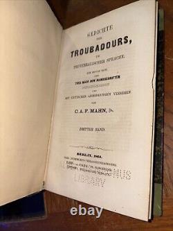 Rare Antique 1864 Gedichte der Troubadours Volume 3 & 4 / Poems Of German Poetry