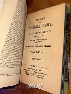 Rare Antique 1864 Gedichte der Troubadours Volume 3 & 4 / Poems Of German Poetry