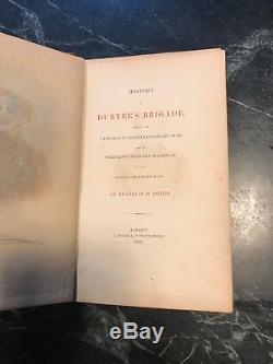 Rare Antique 1864 History Duryees Brigade Civil War Book Franklin Hough Signed