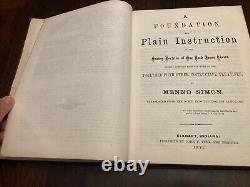 Rare! Antique 1871 Edition Of The complete works of Menno Simon Part one