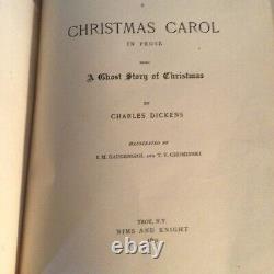 Rare Antique 1891 A Christmas Carol Book -Charles Dickens