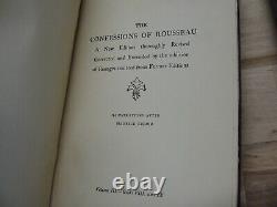 Rare Antique 1901 The Confessions Of Jean Jacques Rousseau 4 Hardcover Books