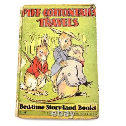 Rare Antique 1916 Piff Cottontail's Travels Hardcover Book By Platt & Munk #545