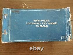 Rare Antique 1919-25 Union Pacific Locomotive and Tender Diagrams Blueprint Book
