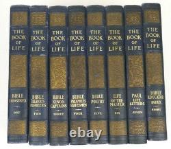 Rare Antique 1923 The Book Of Life 8 Volume Set First Edition Hall & Wood Rudin