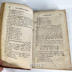 Rare Antique Algebra Book by Ebenezer Bailey 1846