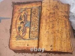 Rare Antique Ancient Egyptian Book 11 papyrus Gods Judgement Day king 1840 BC