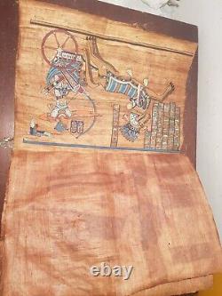 Rare Antique Ancient Egyptian Book 9 Papyrus Sacred Holy Book After Life 2480BC