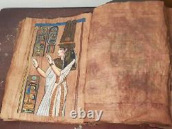 Rare Antique Ancient Egyptian Book 9 Papyrus Sacred Holy Book After Life 2480BC