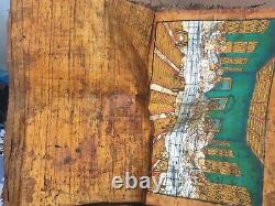 Rare Antique Ancient Egyptian Coptic Book 8 Papyrus Jesus + Mother Mary 18 AD
