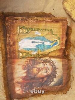 Rare Antique Ancient Egyptian Coptic Book Prophet Jesus + Virgin Mary 18 AD