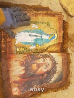 Rare Antique Ancient Egyptian Coptic Book Prophet Jesus + Virgin Mary 18 AD