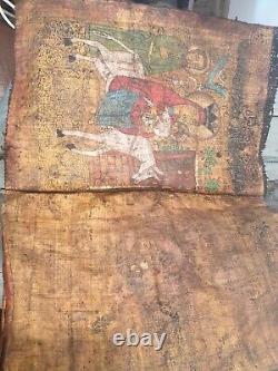 Rare Antique Ancient christian Egyptian Book 10Papyrus Jesus & Mary Coptic 17 AD