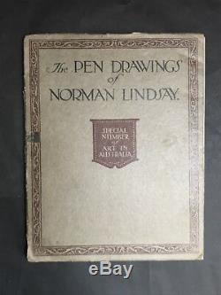 Rare Antique Art Book PEN DRAWINGS OF NORMAN LINDSAY 1918 Limited 1st Edition