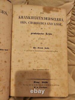 Rare Antique Austro-Hungarian Eye Disease Book. 1858. German Language