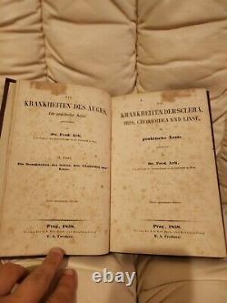 Rare Antique Austro-Hungarian Eye Disease Book. 1858. German Language