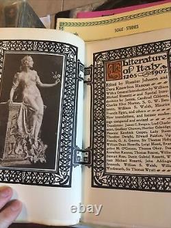 Rare Antique Book 13 First Editions The Literature Of Italy 1907 National Alumni