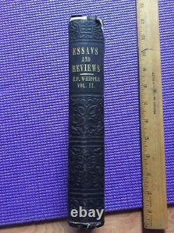 Rare Antique Book 1848 Essays & Reviews Vol 2. By Edwin P. Whipple