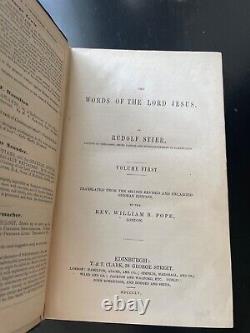 Rare Antique Book 1855-68 Words of the Lord Jesus by R. Stier partial set