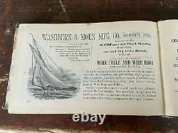 Rare Antique Book American Yacht List 1877 Advertising Flags Names