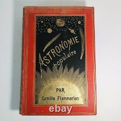 Rare Antique Book Astronomie Populaire Camille Flammarion 1890