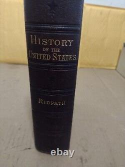 Rare Antique Book-History of the United States of America by J. C. Ridpath, 1879