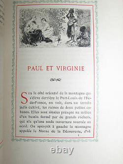 Rare Antique Book Of Paul Et Virginie Par Alexandre Piedagnel 1879