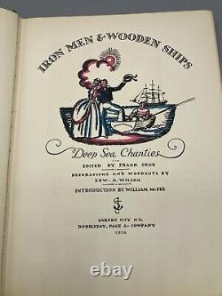 Rare Antique Book On Sailors, Deep Sea Chanties, Pirates, Nautical, Wooden Ships
