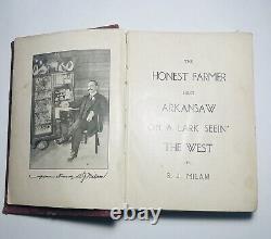 Rare Antique Book The Honest Farmer From Arkansaw On A Lark Seein' The West