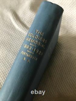 Rare Antique Book The Soldiers' Memorial 1923 Portsmouth NH Graves We Decorate