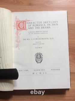 Rare Antique Books 121 Years Old Character Sketches Romance Fiction & Drama 1902