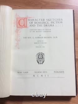 Rare Antique Books 121 Years Old Character Sketches Romance Fiction & Drama 1902