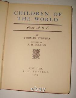 Rare Antique Children Of The World Abc Nations Book Thomas Stevens 1st Ed. 1903