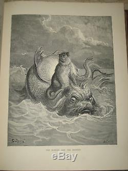 Rare Antique Collectable Book Of The Fables Of La Fontaine c1870
