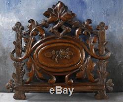 Rare Antique French Carved Wood Easel Book Stand Rack Rosewood