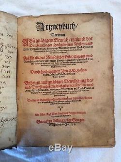 Rare Antique German Medical Book published in 1595