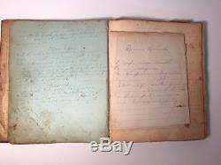 Rare Antique Handwritten Cookbook Love Poem Family Tree Book Jane Tiffany