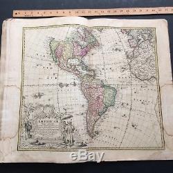 Rare Antique Homann World Atlas Scholasticus 31 Maps Original Colors 1750